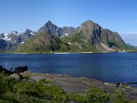 Norwegen - Flakstadpollen Panorama von Vareid auf Flakstadøya / Lofoten